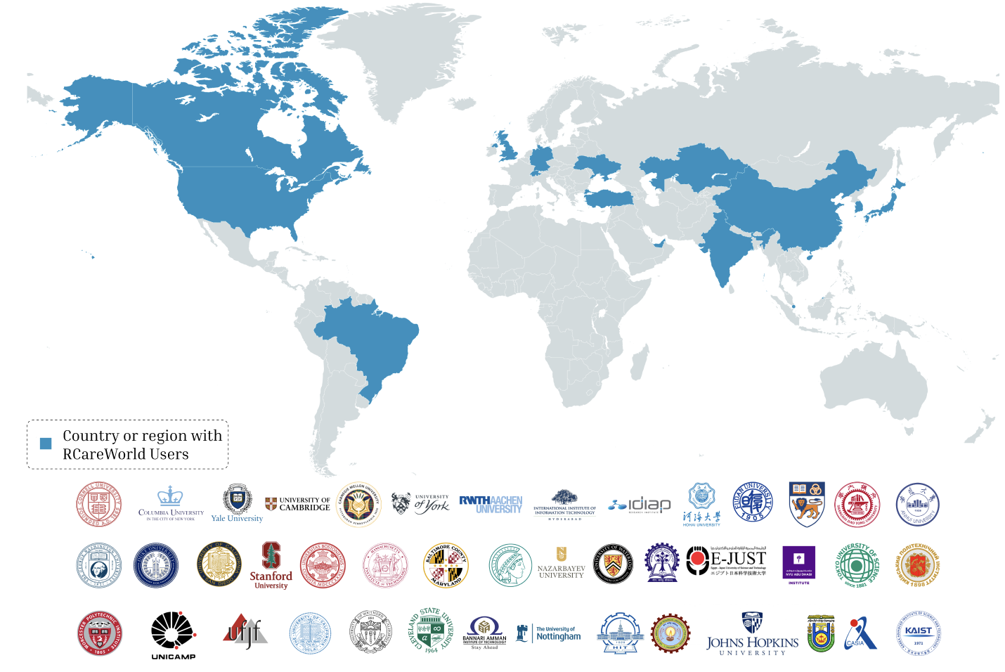 map of RCareWorld Downloads